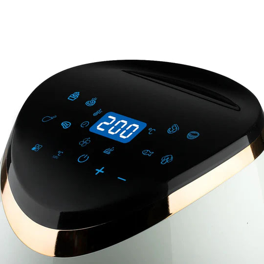 Friteuza Air Fryer - Gatire fara Ulei, Capacitate 6lL, 2400W, Display Touch Screen + SET 100 Hartii de Copt