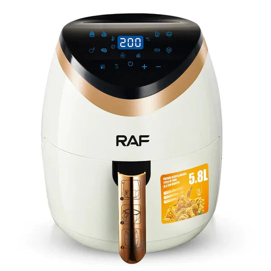Friteuza Air Fryer - Gatire fara Ulei, Capacitate 6lL, 2400W, Display Touch Screen + SET 100 Hartii de Copt