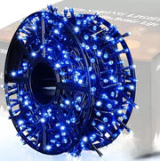 Instalatie de Craciun Rola 100m Lumini LED, Protectie Apa, IP 44, Lumina Albastra