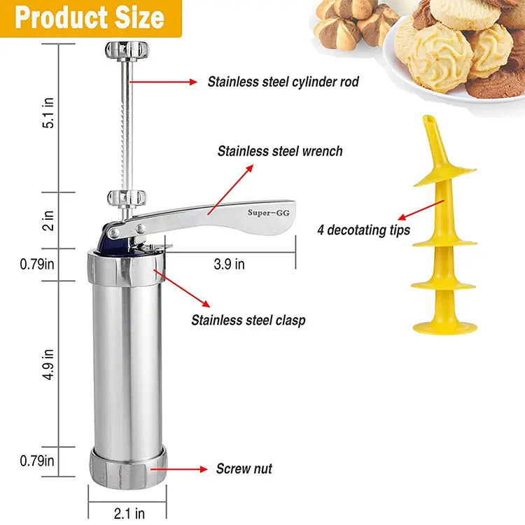 Aparat din inox pentru biscuiti si fursecuri