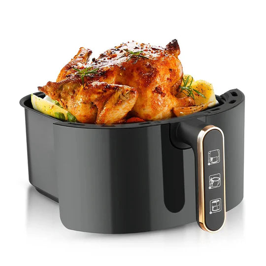 Friteuza cu Aer Cald - Air Fryer R.5330 - 6L, Control Tactil, cu functie AirCrisp, 1600W, Negru