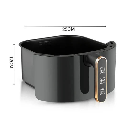 Friteuza cu Aer Cald - Air Fryer R.5330 - 6L, Control Tactil, cu functie AirCrisp, 1600W, Negru