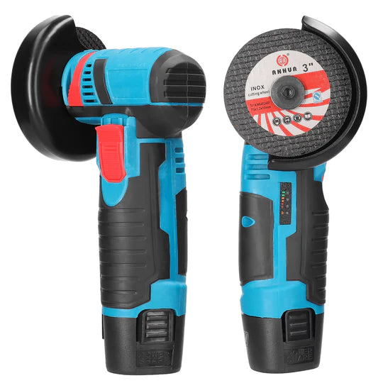 Polizor Portabil de 12V - 2x Acumulatori, Discuri 76mm, Motor fara Perii