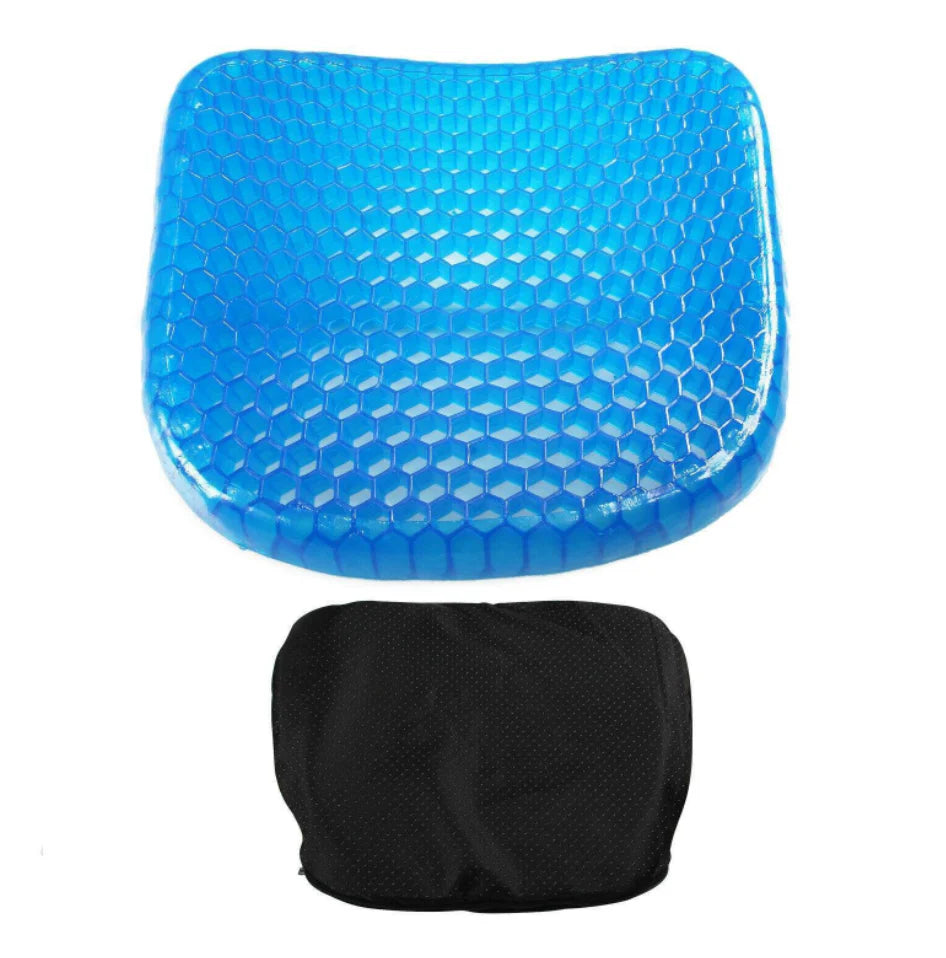 Perna cu Gel Ortopedica Zenino - Reduce Durerile de Spate si Sezut, Confortabila, 38 x 42 cm, Albastru