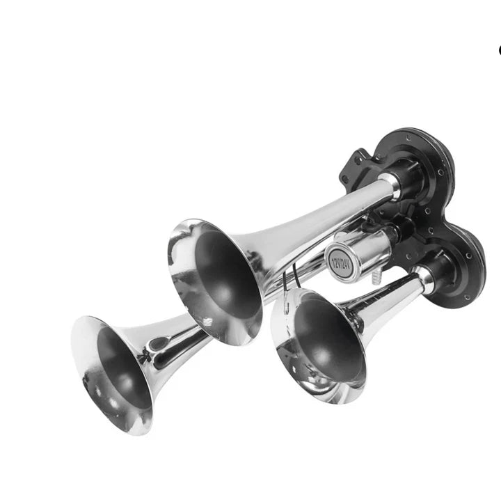 Claxon 3 pipe pentru compresor aer 12/24V