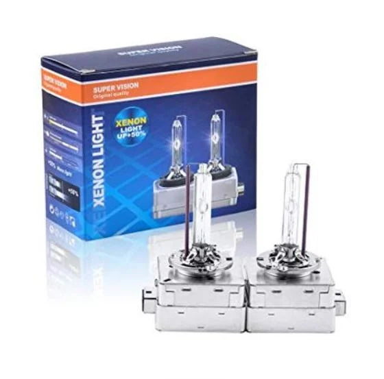 Set 2 x Becuri Xenon D1S White auto pentru far, suport metalic, 35W, 6000K