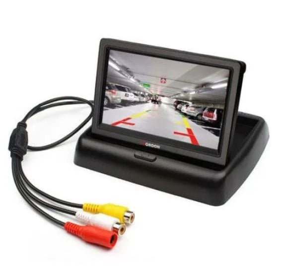 Suport numar inmatriculare cu camera marsarier + Display pliabil LCD TFT 4.3"