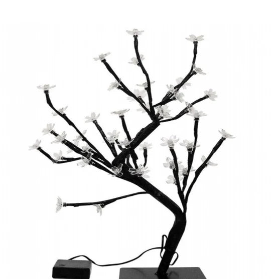 Pomisor Decorativ 36L, Pomisor de Craciun cu 36 Led-uri Alb Rece, Model Bonzai