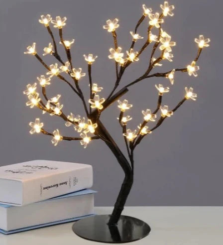 Pomisor Decorativ 36L, Pomisor de Craciun cu 36 Led-uri Alb Cald, Model Bonzai