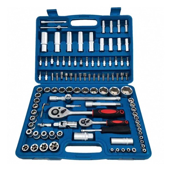 TRUSA DE SCULE 108 PIESE, MATERIAL CROM VANADIUM, GEANTA TRANSPORT ALBASTRA - Germania