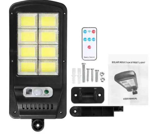 Set Lampi cu Incarcare Solara 150W, 160 LED-uri COB, telecomanda