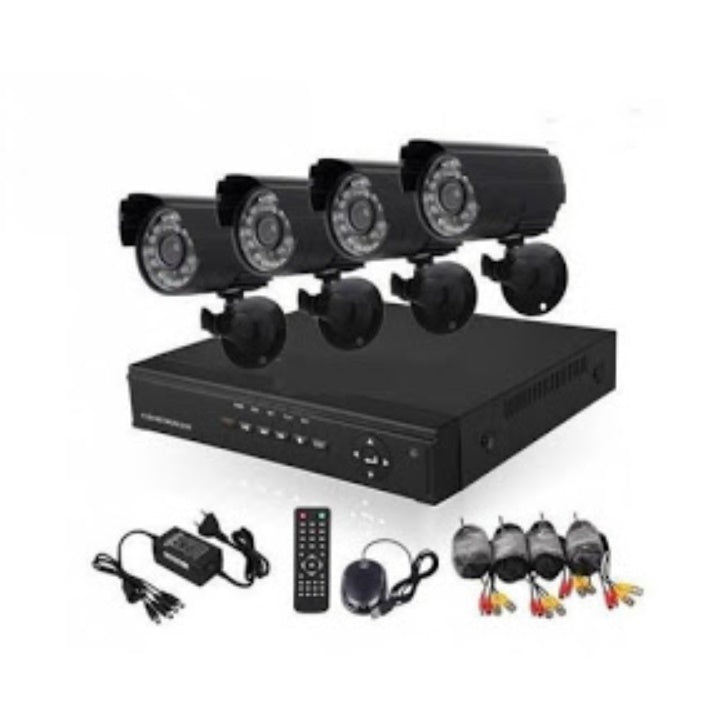 Sistem supraveghere CCTV kit DVR 4 camere exterior/interior