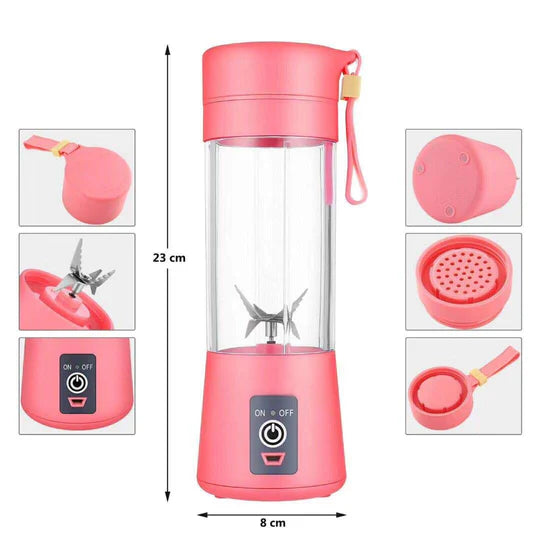 Blender, Shaker Portabil Reincarcabil USB, Capacitate 380 ml