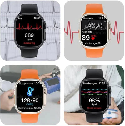 Ceas Smartwatch KD99 Ultra Watch, 2.0" IPS Full Touch, incarcare magnetica, apel Bluetooth, bratara, monitor de sanatate, unisex