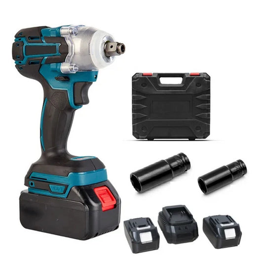 Cheie de Impact Dasgut - Masina de Insurubat, 380Nm, Adaptor Makita, 2 Acumulatori 48V, Valiza inclusa