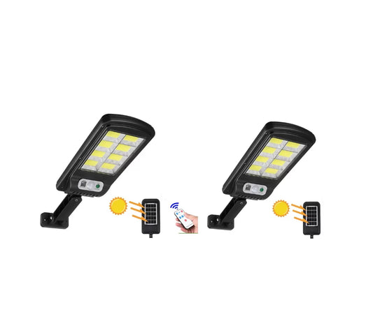 Lampa Solara Set de 2 COB, 2×160 de LED, senzor de miscare