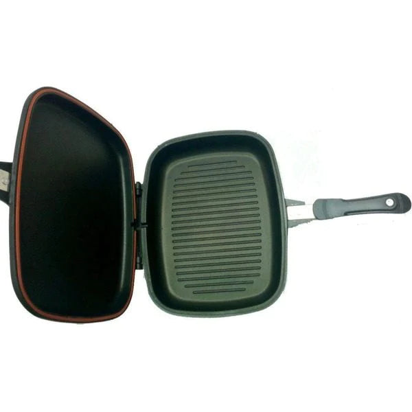 Tigaie doubletta teflonata tip grill, Original Dessini 36 cm